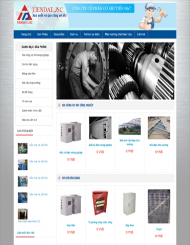 Thiết kế website cơ khí cokhitiendat.vn